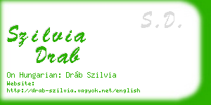 szilvia drab business card